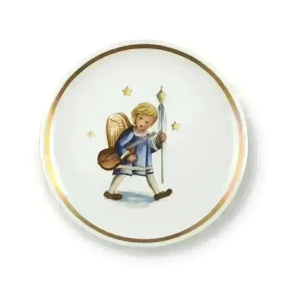 New England Collectors Society Mini Christmas Plate Berta Hummel Art Angel 1981